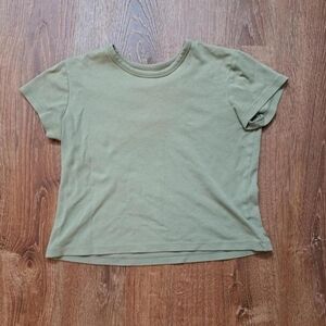 Sage Green Cropped Baby Tee